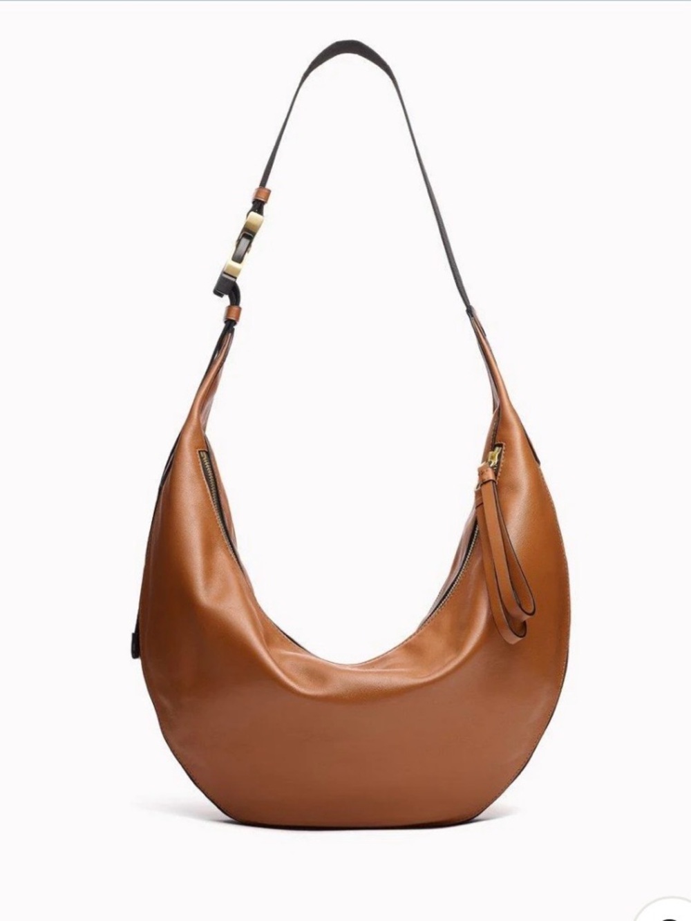 Rag & Bone Riser crossbody Leather Hobo Shoulder Bag in Cognac - Picture 2 of 9